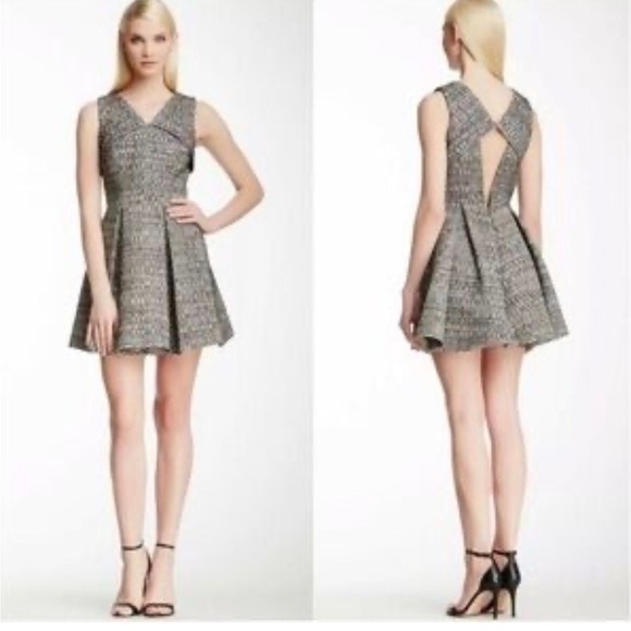 Robert Rodriguez Dresses & Skirts - Robert Rodriguez Raffia Tweed Black and White Cocktail Dress Size 2